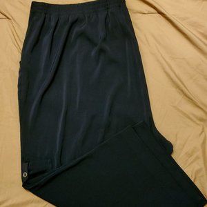 Silky wide leg palazzo Capri w/ stretch waist